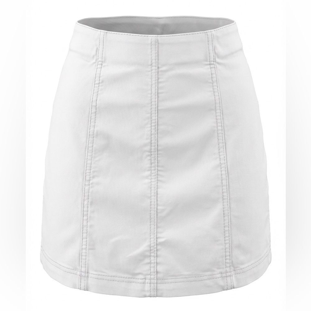 FREE PEOPLE WOMENS MINI SKIRT WHITE SIZE 2